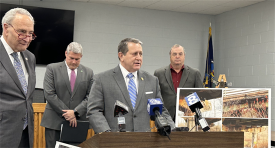 Congressman Morelle addresses media on CSX bridge closure