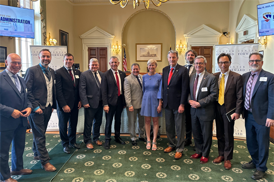 Rep. Morelle stands with members of the Canadian Parliament