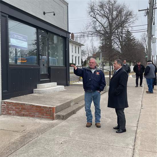 Rep. Morelle tours Downtown Lyndonville with Mayor Belson