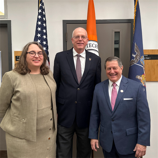 Rep. Morelle stands with leaders from RIT