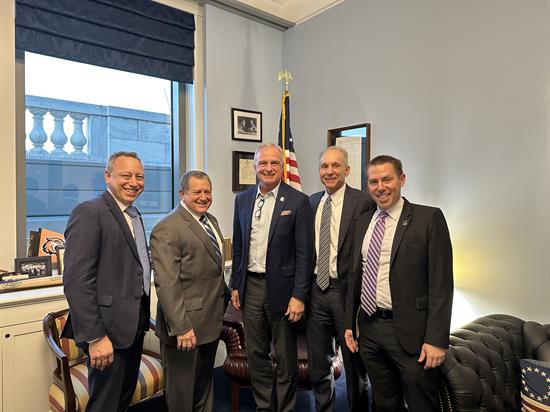 Congressman Morelle stands with members of the International Code Council.