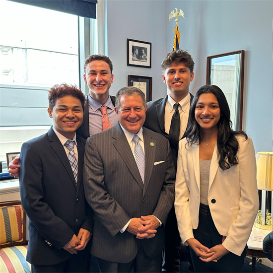 Photo of Congressman Morelle with office interns.