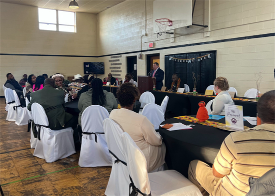 Rep. Morelle speaks to members of the Southwest Neighborhood Association at their first annual Black History Dinner