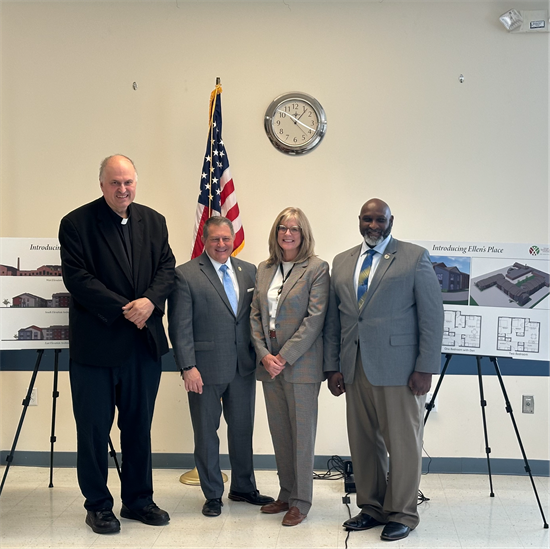 Rep. Morelle stands with leaders following his press conference at Episcopal SeniorLife Communities