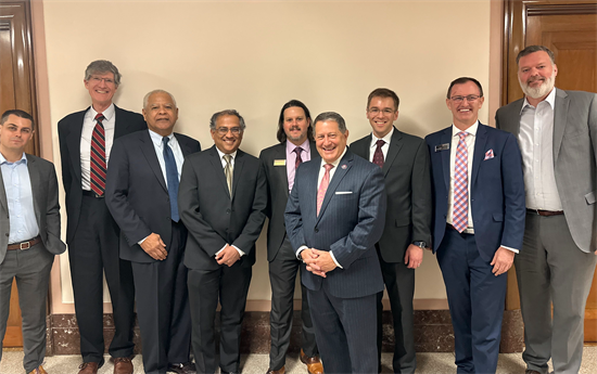 Rep. Morelle stands with Photonics Leaders from New York State