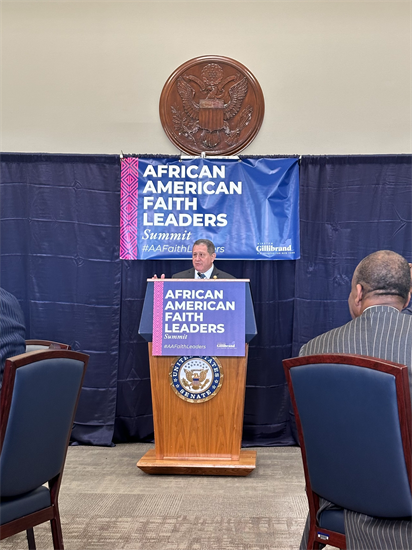 Rep. Morelle speaks at the African American Faith Leaders Summit