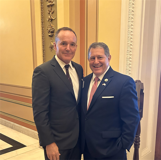 Rep. Morelle meets with actor, director Clark Gregg