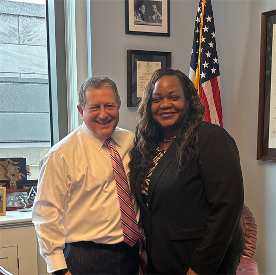 Rep. Morelle meets with Seanelle Hawkins of the Urban League of Rochester