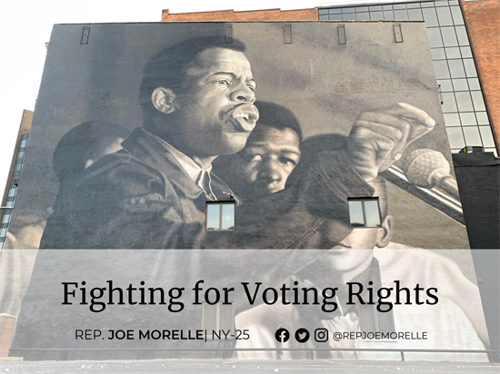 A mural in Rochester depicting the late Congressman John Lewis