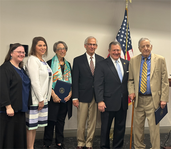 Rep. Morelle stands with honorees from his Jewish American Heritage Month celebration