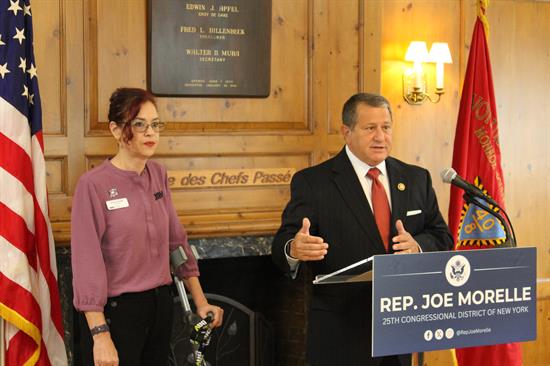 Congressman Morelle speaks at a press conference for his legislation to support veteran family caregivers