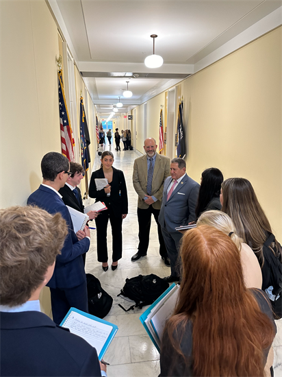 Rep. Morelle meets in Washington with students from Fairport High School