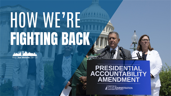 Congressman Morelle stands with leaders at a press conference announcing the reintroduction of his constitutional amendment.