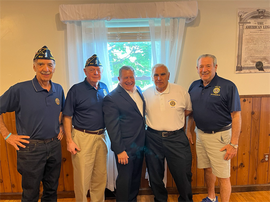 Rep. Morelle stands with Monroe County American Legion members