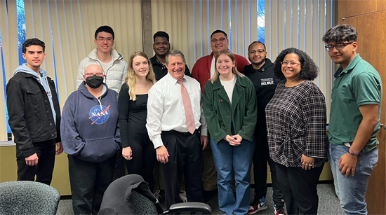 Rep. Morelle meets with a class of University of Rochester Students