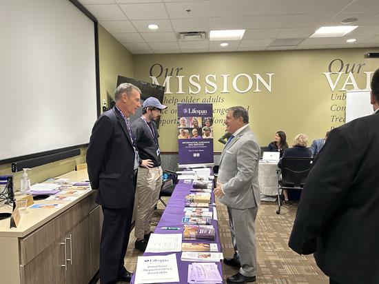 Congressman Morelle stands with leaders in the senior community at Lifespan