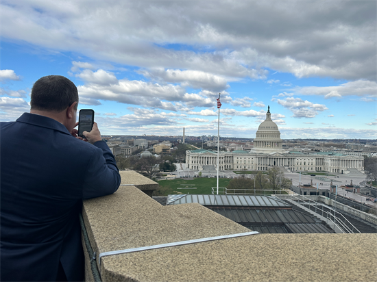 Rep. Morelle takes a photo of the Capitol