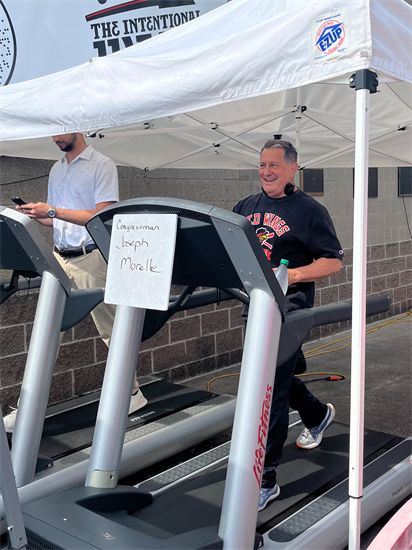 Rep. Morelle participates in the Rochester Red Wings' Intentional Walk