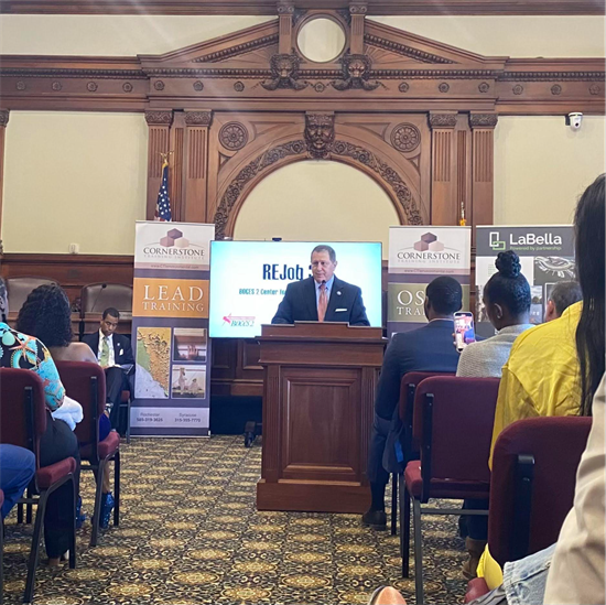 Rep. Morelle speaks at the City of Rochester Brownfields Training Program Graduation