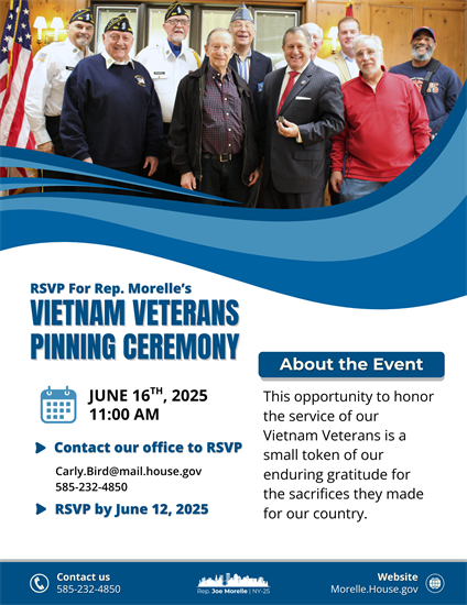 Vietnam Vets Pinning Ceremony Flyer
