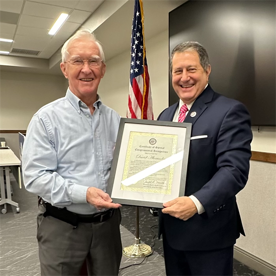 Rep. Morelle stands with a local Vietnam War Veteran