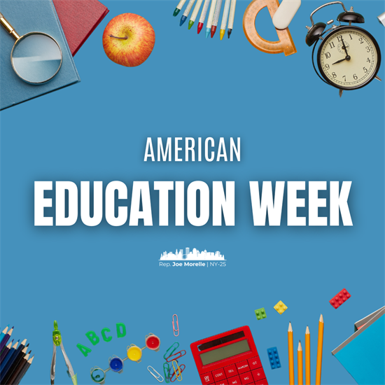 A graphic recognizing American Education Week