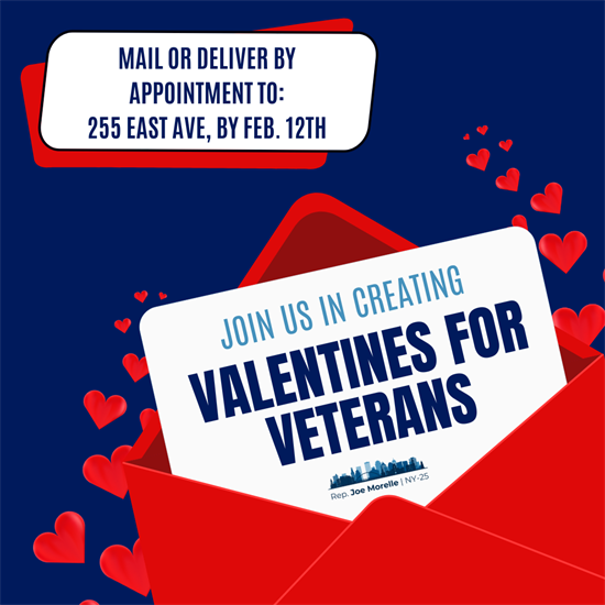 Join our office in creating Valentines for Veterans!