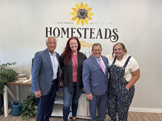 Congressman Morelle stands with the team at Homesteads for Hope