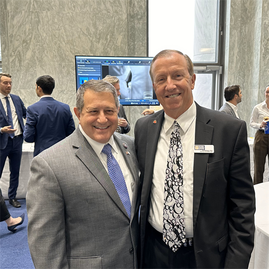 Rep. Joe Morelle at an event with the Congressional Optics and Photonic Caucus