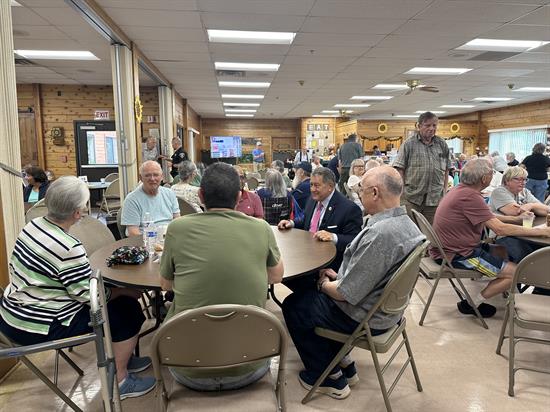 Congressman Morelle speaks with seniors at the Henrietta Senior Center