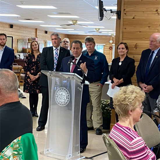 Rep. Joe Morelle stands with partners in government and community leaders to announce additional federal funding for Lifespan