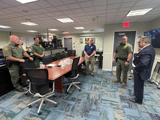 Congressman Morelle meets with members of Rochester's border patrol.