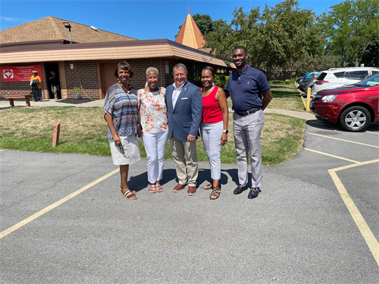 Rep. Morelle stands with community leaders at AME Zion