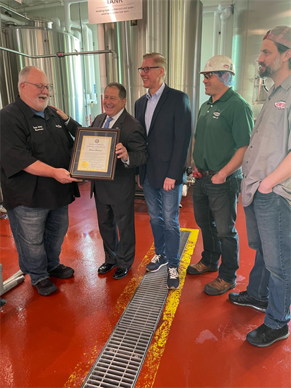 Rep. Morelle visits the Genesee Brewery