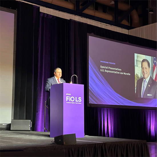 Rep. Morelle speaks at the 2022 Frontiers in Optics and Laser Science Conference