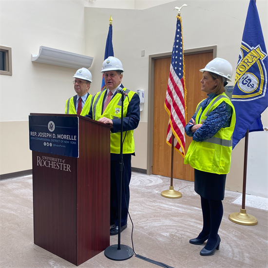 Rep. Morelle stands with leaders from URMC to announce one million dollars in federal funding for Strong