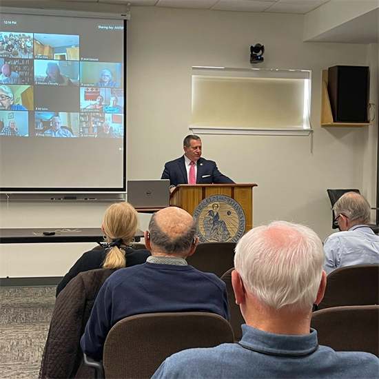 Rep. Morelle speaks to members of RIT's Osher Lifelong Learning Institute