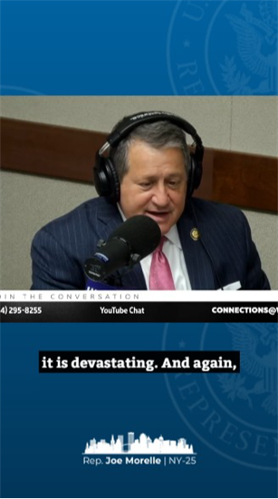 A still from Rep Joe Morelle's appearance on WXXI's Connections with Evan Dawson