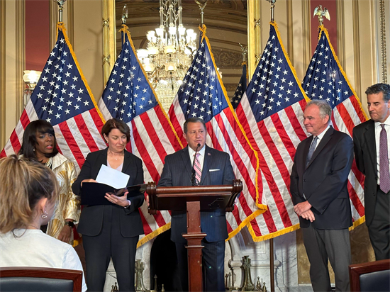 Rep. Morelle speaks at a press conference for the Freedom to Vote Act