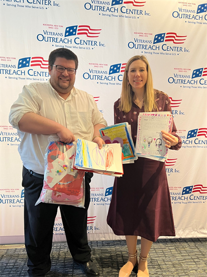 Rep. Morelle's office delivers Valentines for Veterans to the Veterans Outreach Center