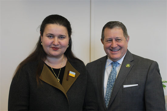 Rep. Morelle stands with Ambassador Markarova