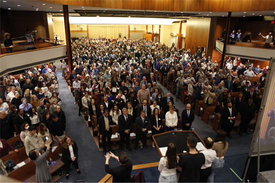 Rep. Morelle and other local leaders join in a prayer vigil at Temple B'rith Kodesh