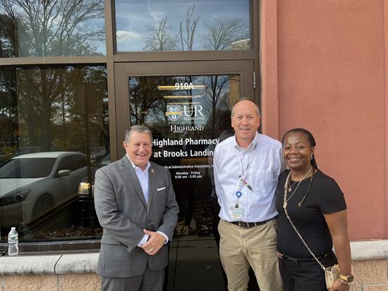 Congressman Morelle stands with the team at Brooks Landing Pharmacy