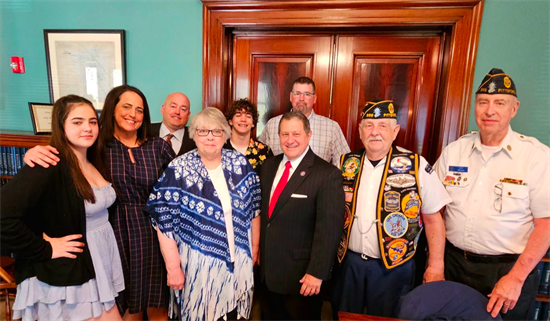 Rep. Morelle stands with the family of George Tiuch at a press conference