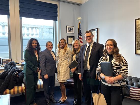 Congressman Morelle stands with members of the NYS School Boards Association