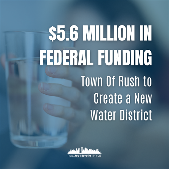 Graphic on Federal Funding for the Town of Rush