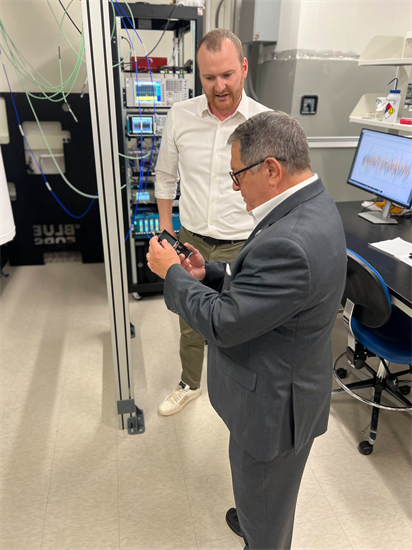 Rep. Morelle tours the University of Rochester Quantum lab