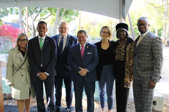 Congressman Morelle stands with local leaders at the RHA press conference